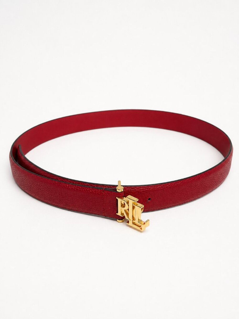 Lauren Ralph Lauren Red LRL Logo Belt